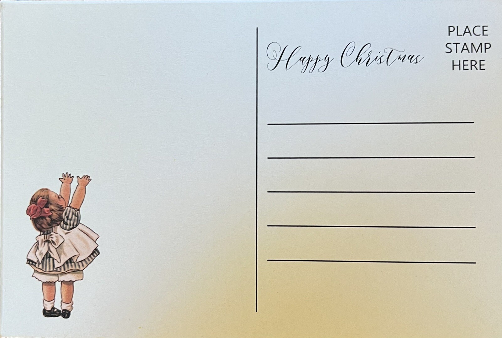 Vintage Inspired Christmas Postcard Santa With Toddler Girl #4217 – Tonya