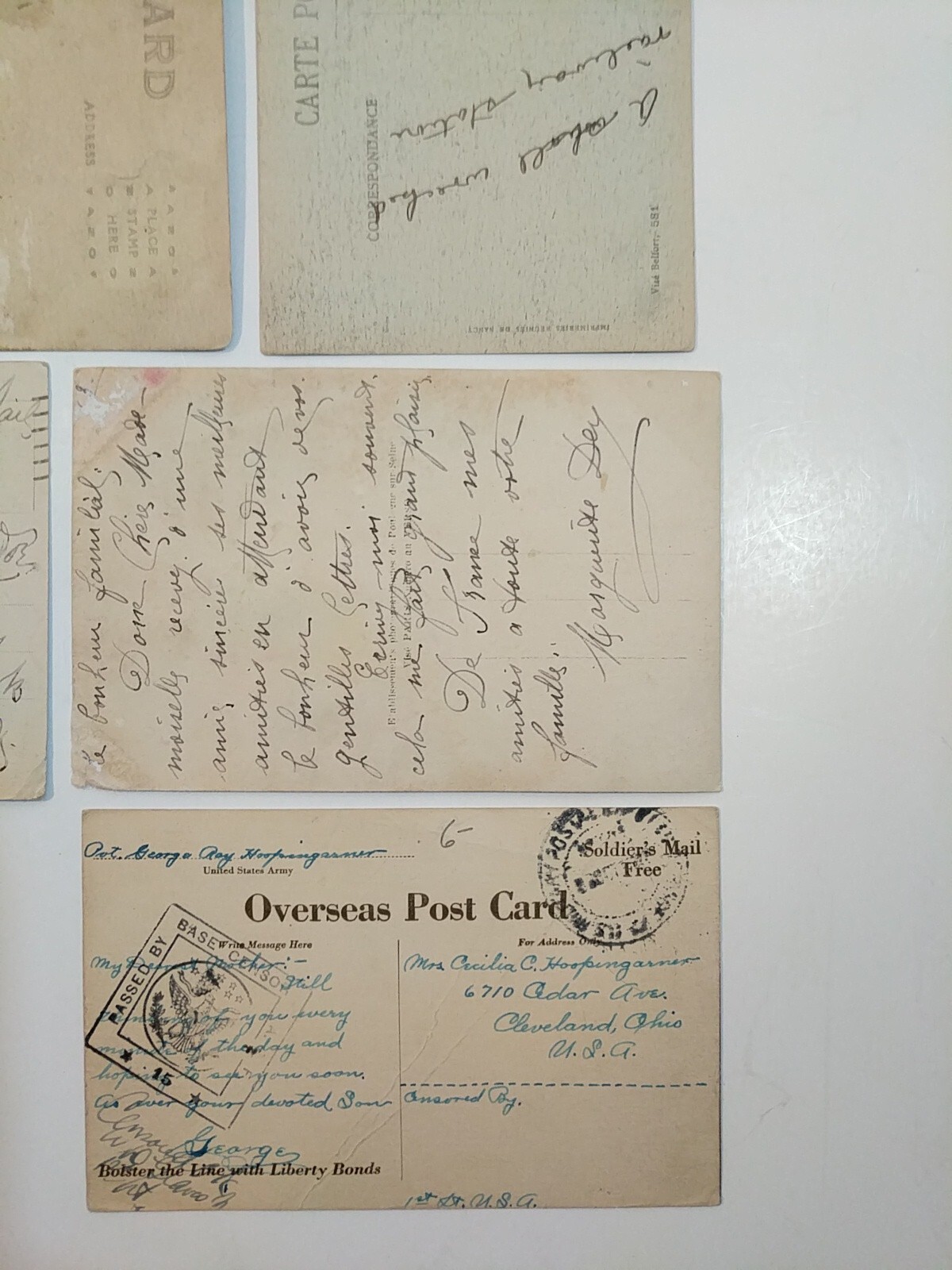 Lot 6 WWI Postcards La Guerre en Argonne Chasers of Africa Burnhaupt Buyer Bonds