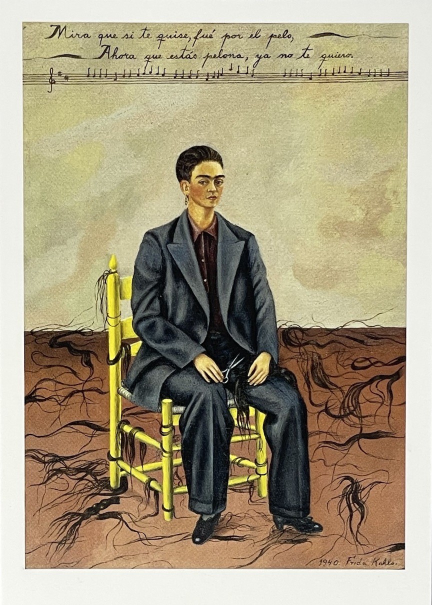 Frida Kahlo Art Postcard MOMA 2024 – Self Portrait With Cropped Hair