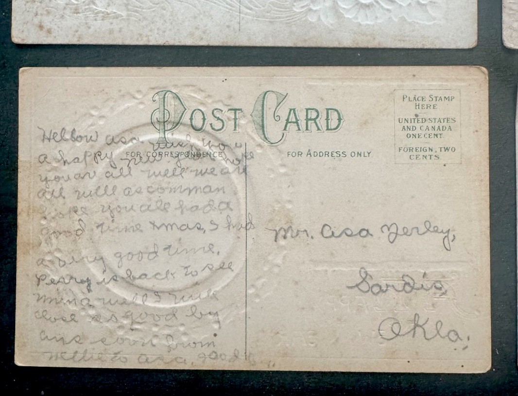 Embossed Victorian Early 1900s Postcards Greetings Floral Antique Vintage Set/10