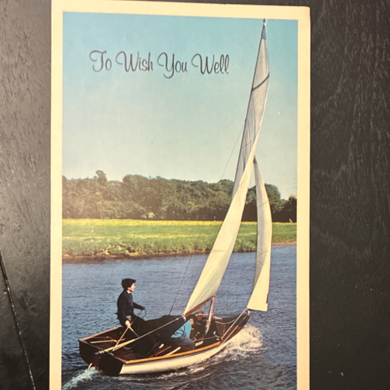 LPI Get Well Sailboat Cameo Card Postcard, Paper, Single Unit