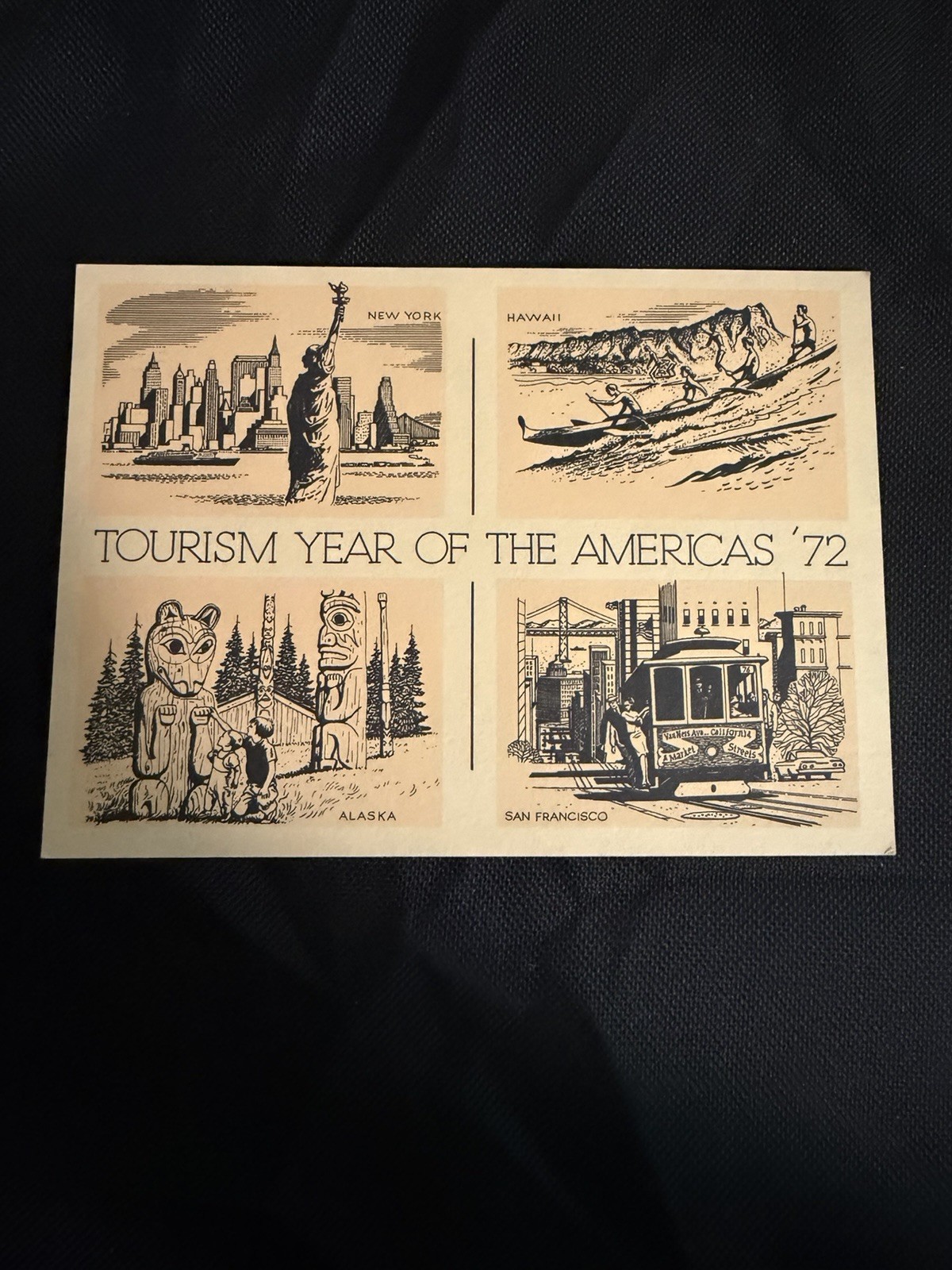 Lot Of 2 Vintage 1972 Tourism Year of the Americas Unused Postal Cards