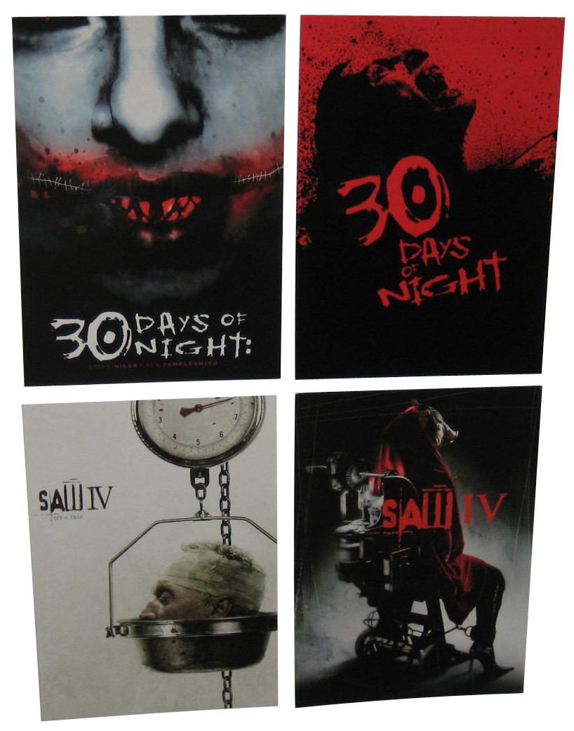 30 Days of Night & Saw IV Scary Horror Movie (2007) Aquarius Postcard Lot