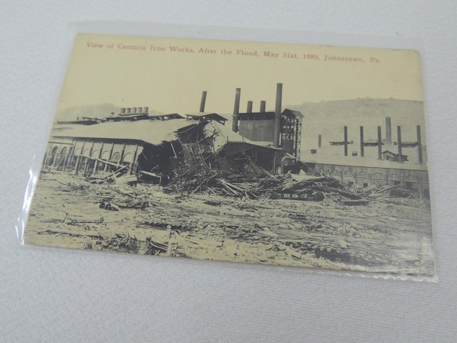 8 Vintage Antique 1889 Johnstown Flood Postcard Photographs w/ Sleeves