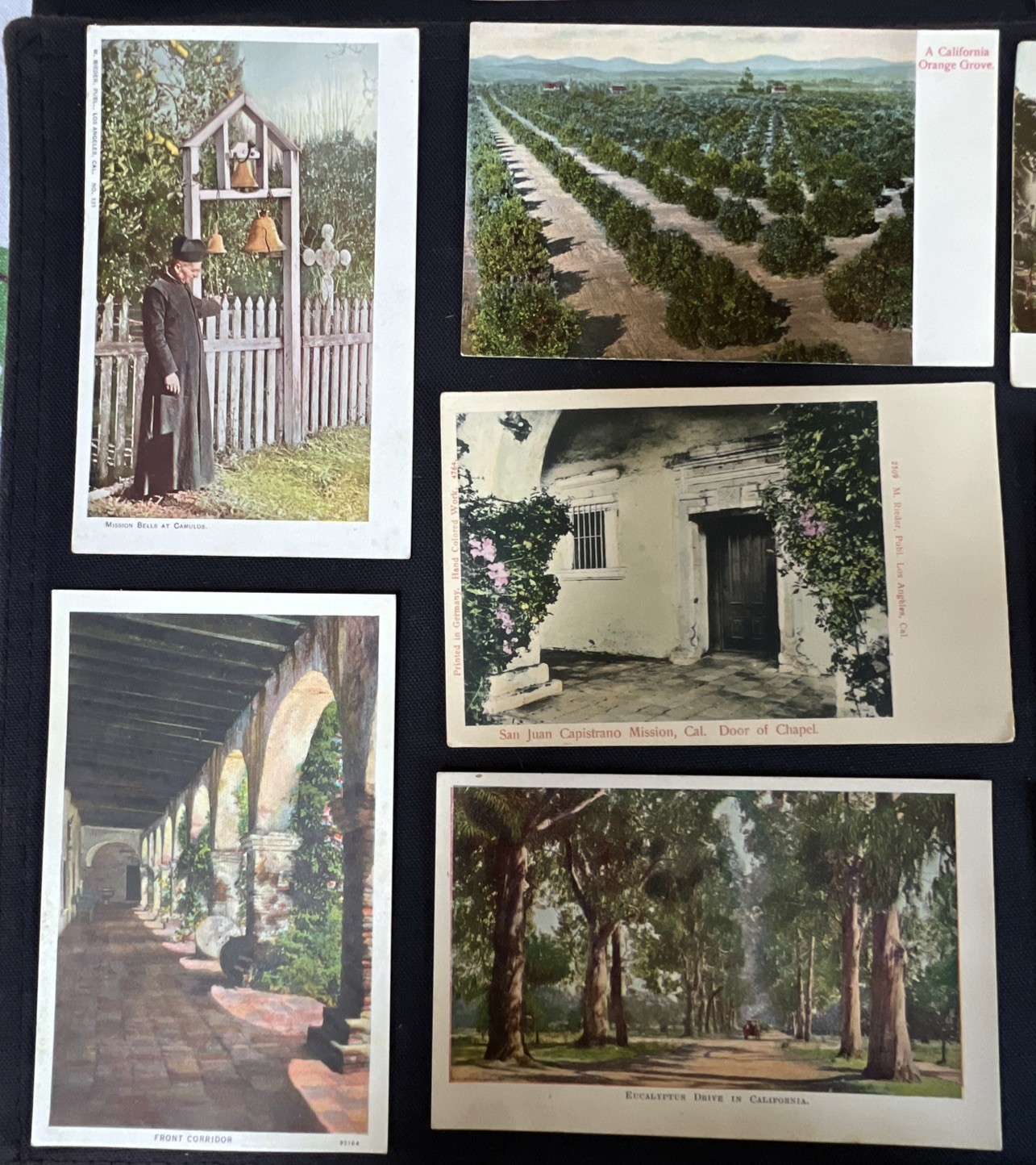 Lot of 15 Early California Postcards San Juan Capistrano Mission Riverside HS ++
