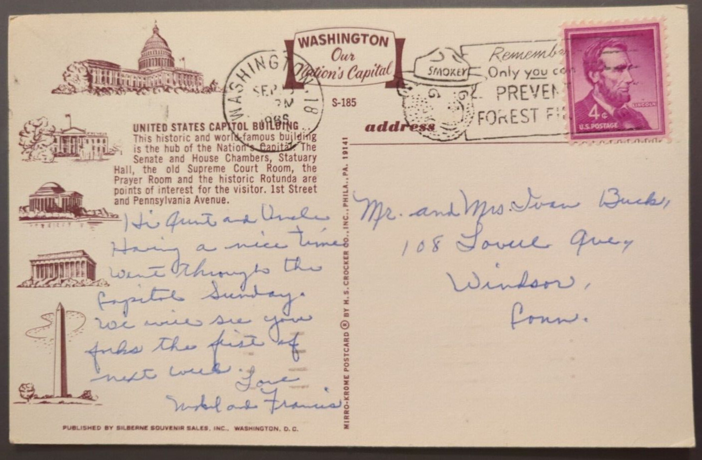 United States Historic Capital Building Washington DC VTG Chrome Postcard 1965