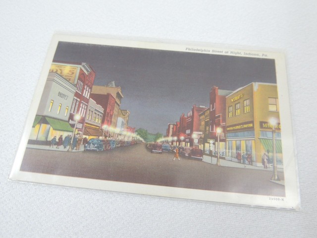 9 Vintage Antique Indiana Pa Town Postcard Photographs w/ Sleeves