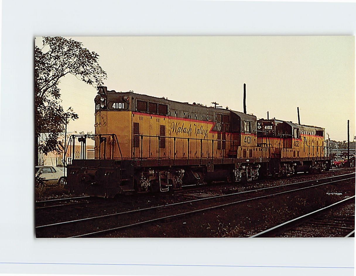 Postcard – Wabash Valley Railroad’s Unit Number 4101 & 4102 – Decatur, Illinois