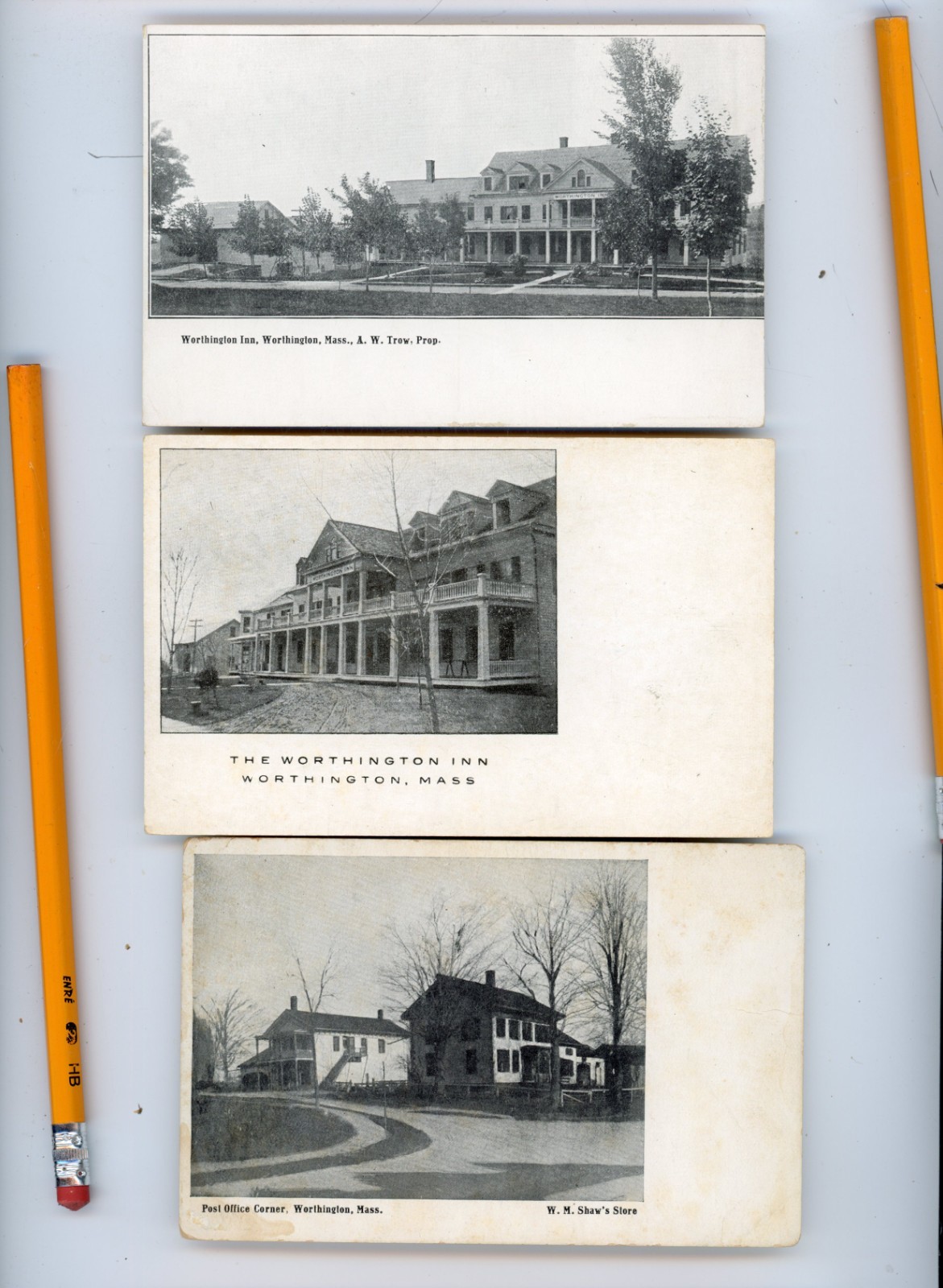 lot of 6 old Worthington MA postcards