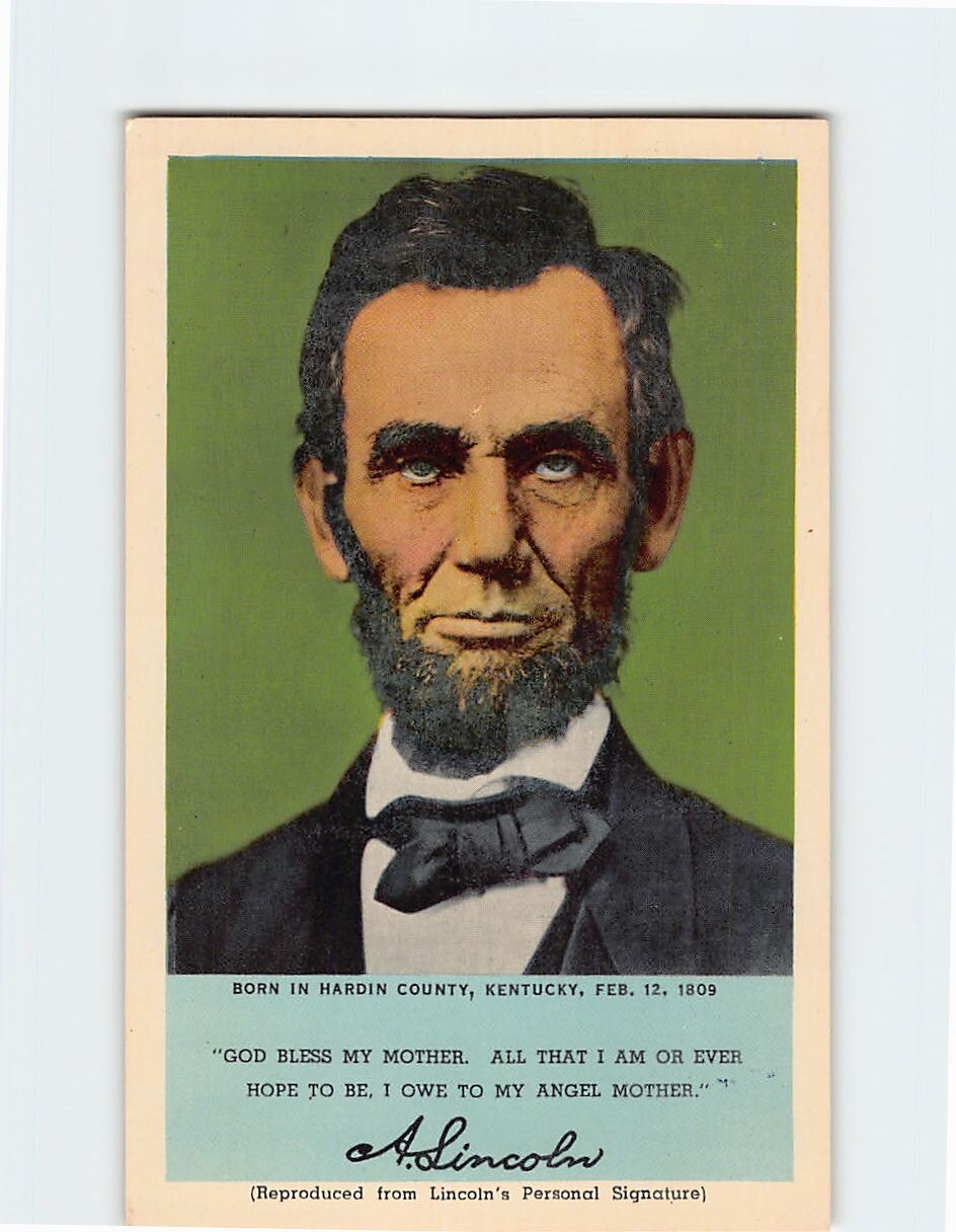 Postcard Abraham Lincoln 16th President of the United States