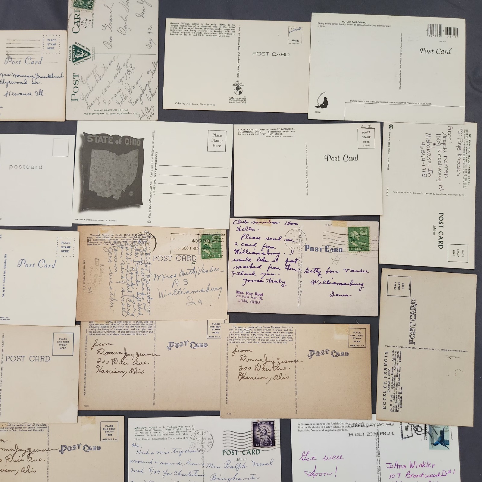 Lot of 75 OHIO Postcard Wildlife Nature Cities Landmark 1930’s -2000’s Mix
