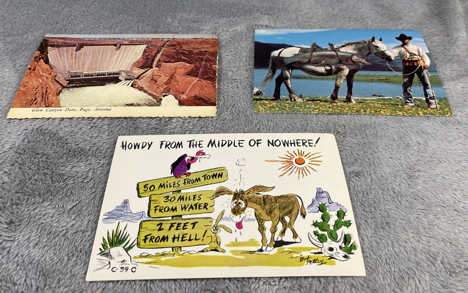 Lot 3 Different Vintage Arizona Postcards