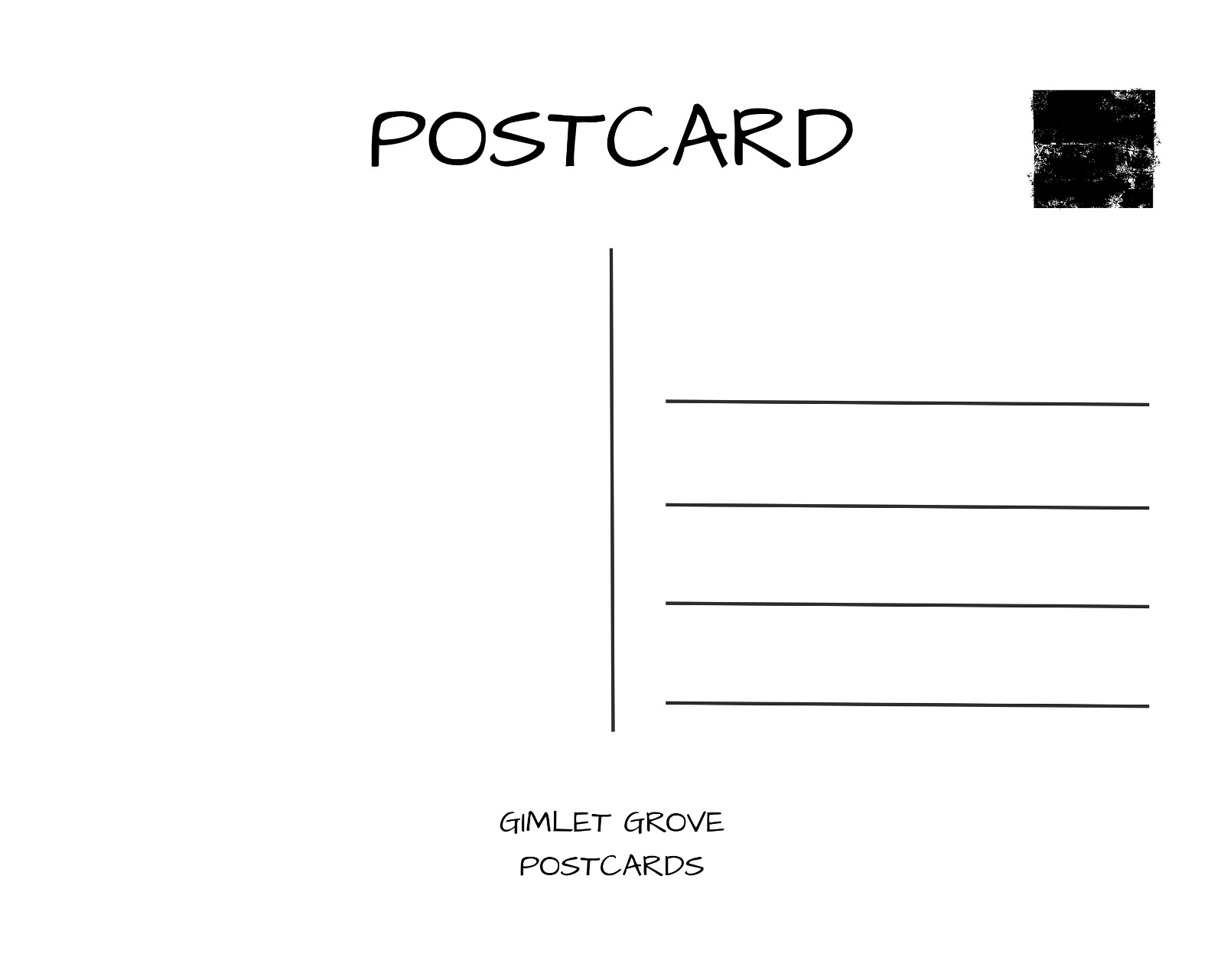 Creepy Pumpkin Head Group in Forest Retro Style Halloween Postcard 5.5×4.25″