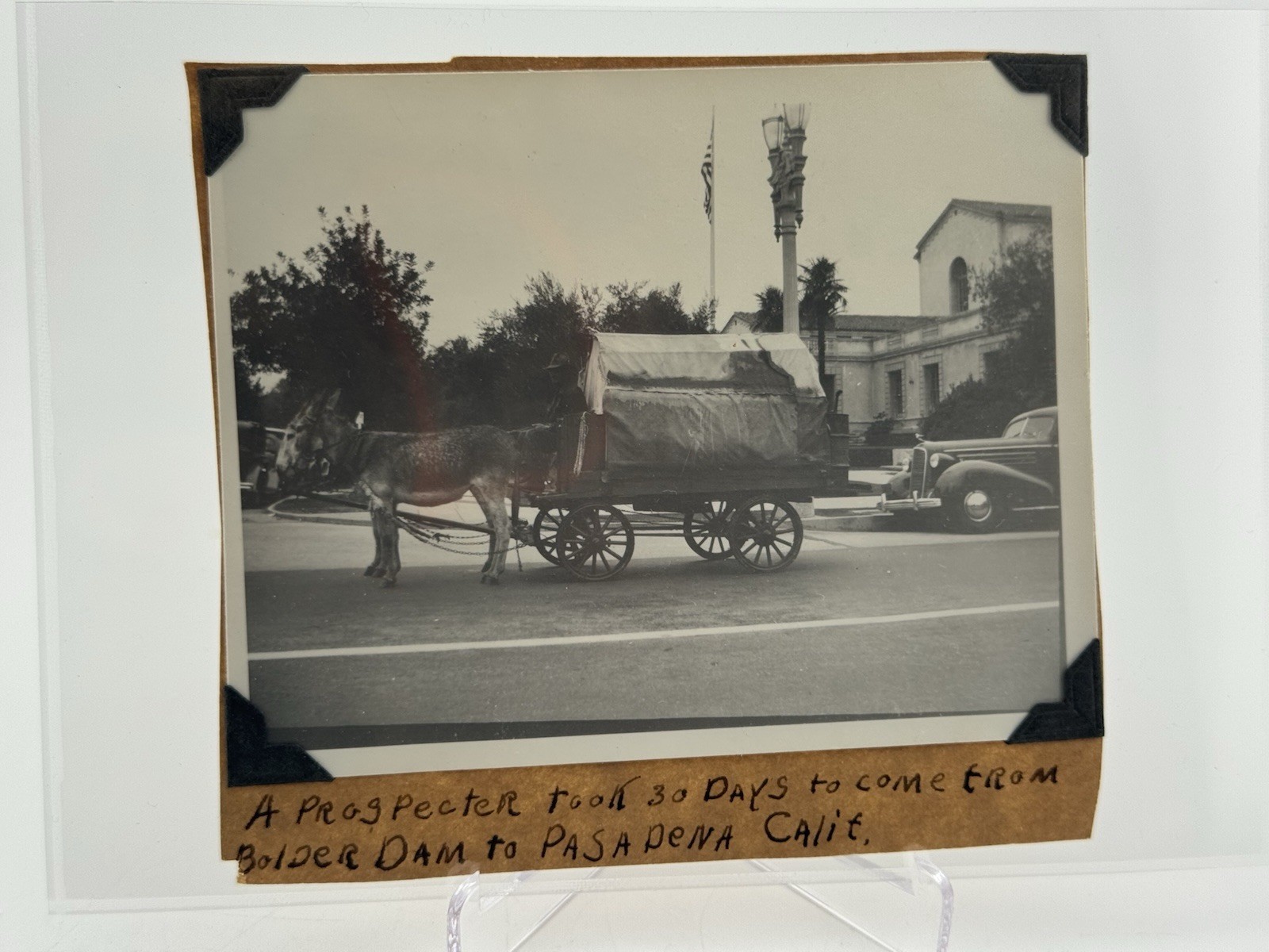 RP Circa 1900 Prospector Took 30 Days To Come From Bolder Dam To Pasadena Calif