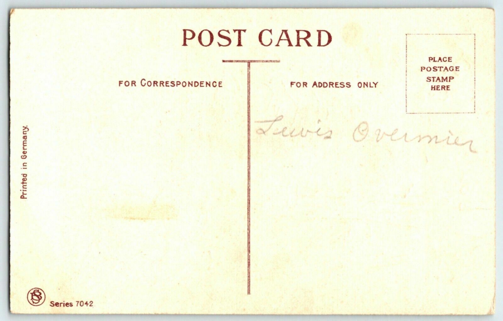c.1915 Valentine’s Day Card Pretty Lady Gold Leaf Accent Postcard A7