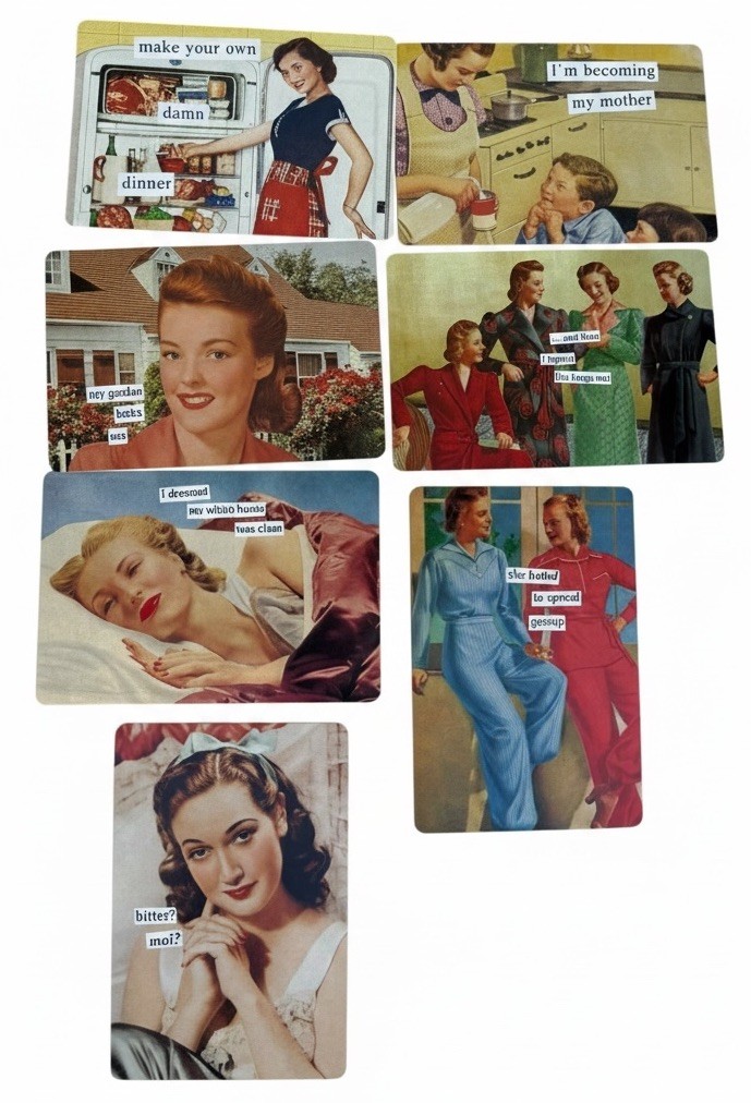 Anne Taintor Another Day In Paradise 27/30 Postcards Retro Housewife Humor 2004
