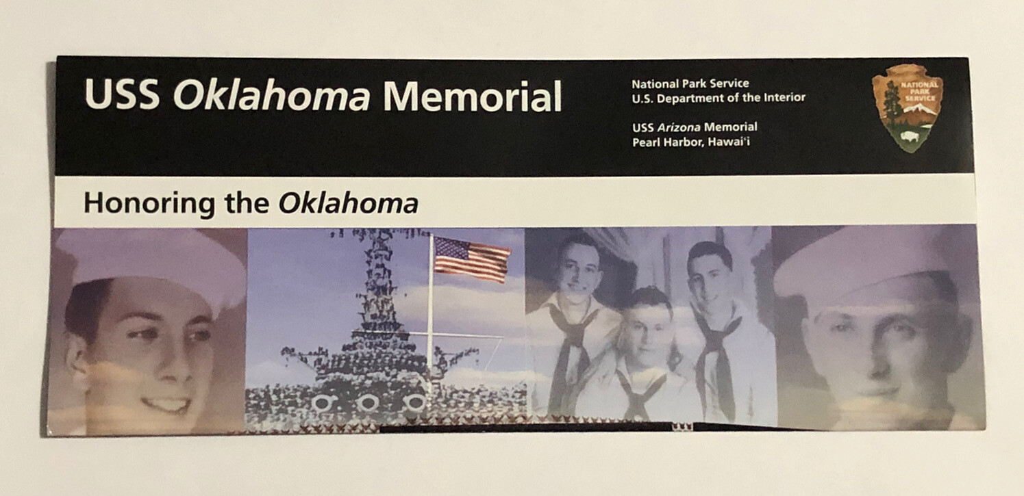 USS Oklahoma Memorial Pearl Harbor National Monument Park Unigrid Brochure HI