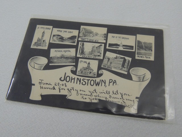 8 Vintage Antique 1889 Johnstown Flood Postcard Photographs w/ Sleeves