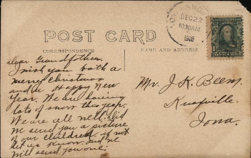 Loveland, Colorado CO House 1908 Original Vintage Real Photo Postcard RPPC