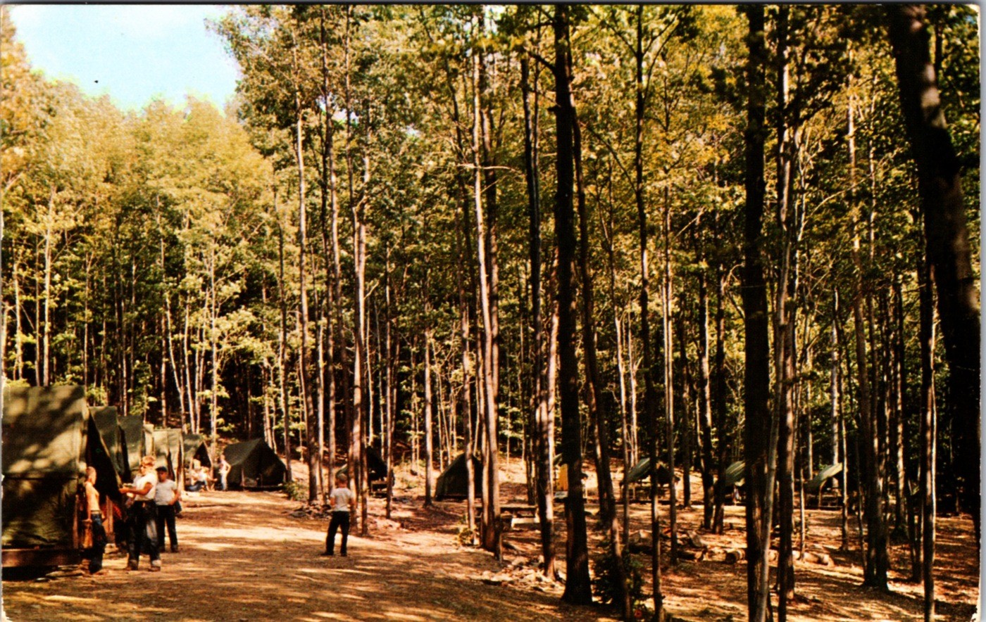 Tuscarora Boy Scout Camp Windsor NY Village Unit Tents 1960s – Photo Postcard