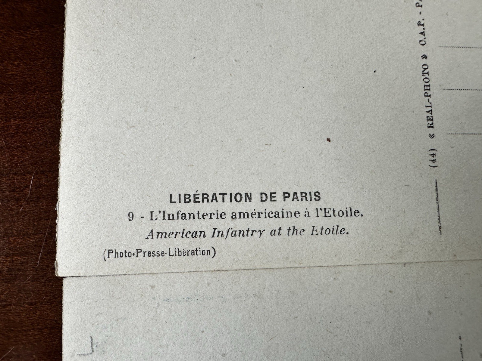 Lot of 4 WWII LIBERATION OF PARIS 1944 France US Troops Army Original RPPC Photo