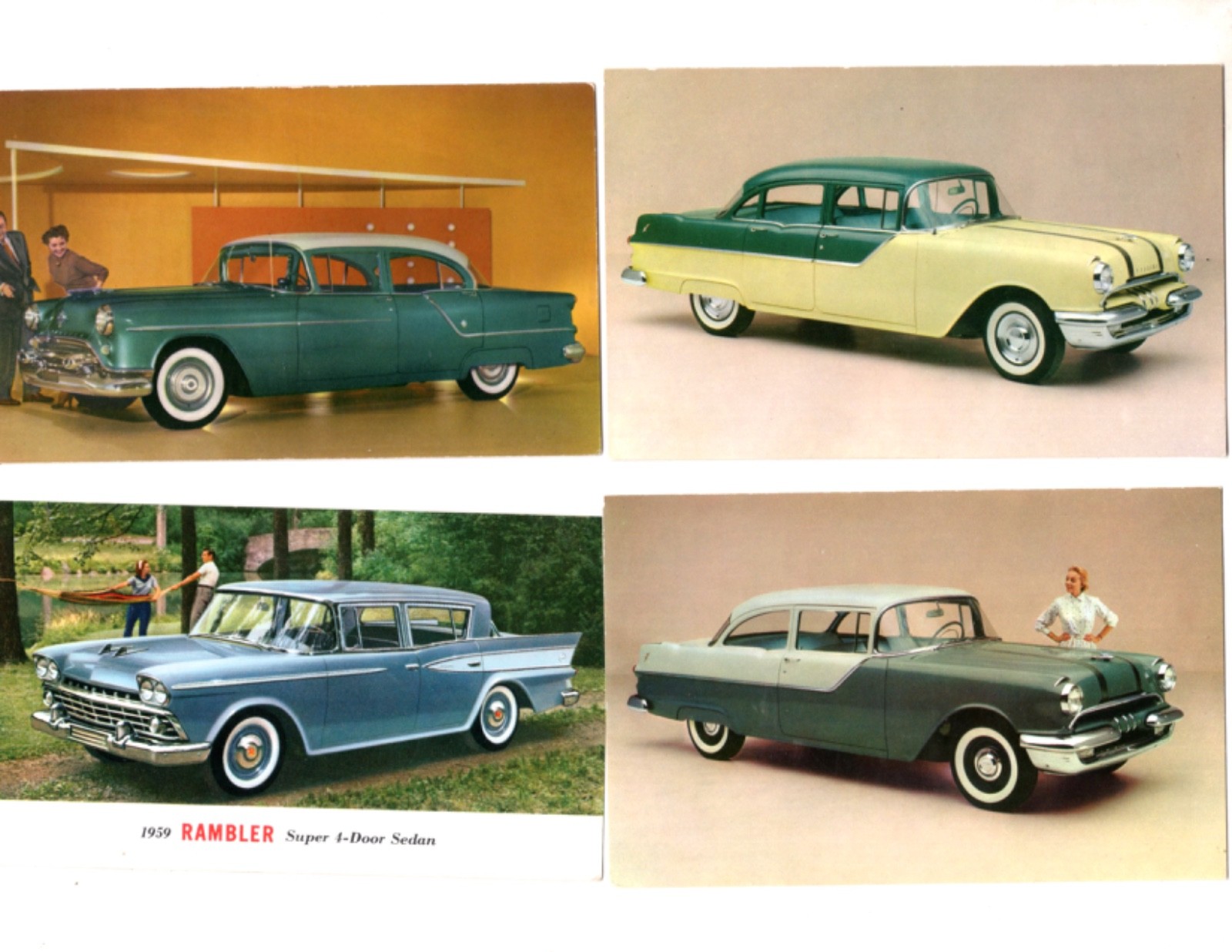 ANTIQUE AUTO, 1950’s, LOT OF 36 VINTAGE POSTCARDS (BL117)