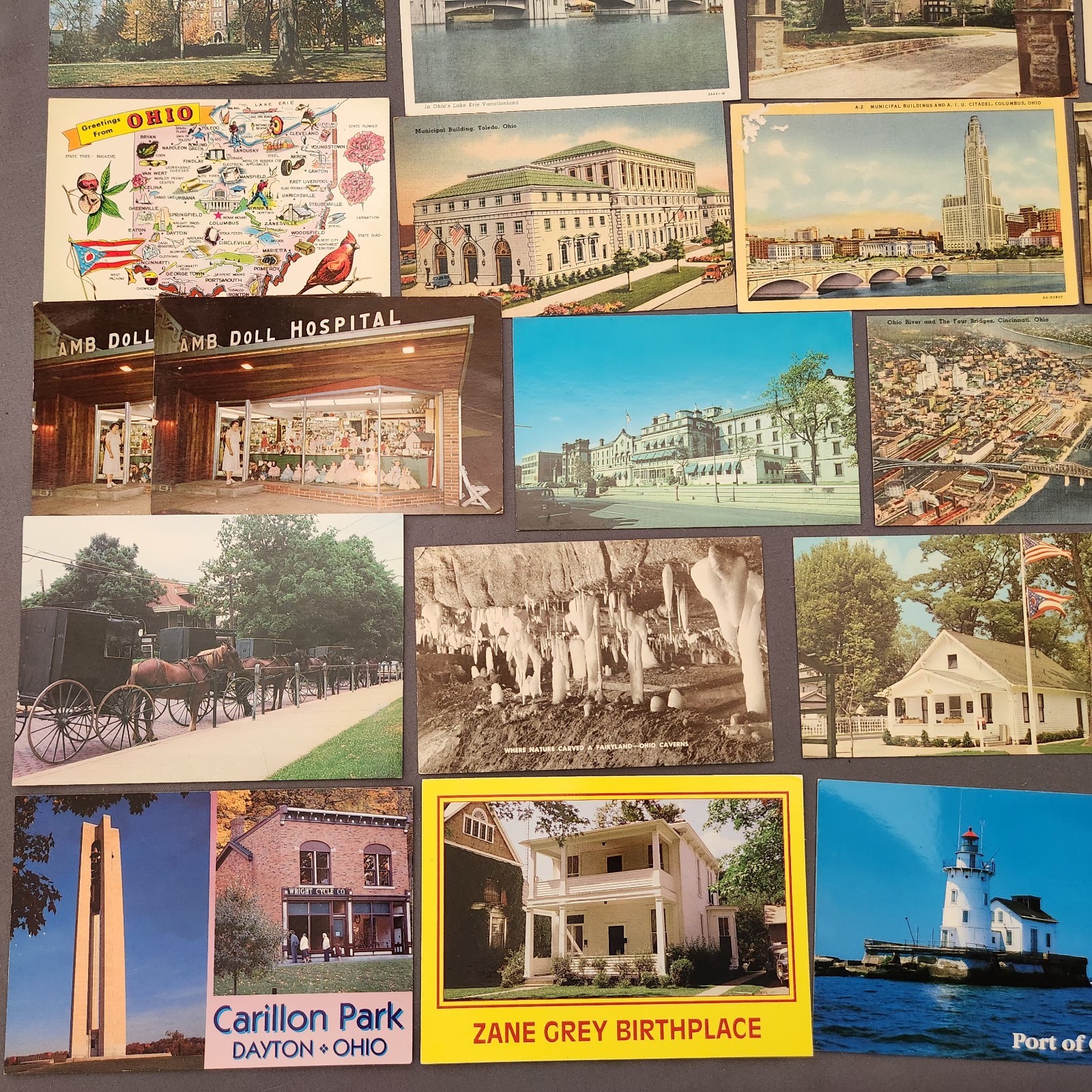 Lot of 75 OHIO Postcard Wildlife Nature Cities Landmark 1930’s -2000’s Mix