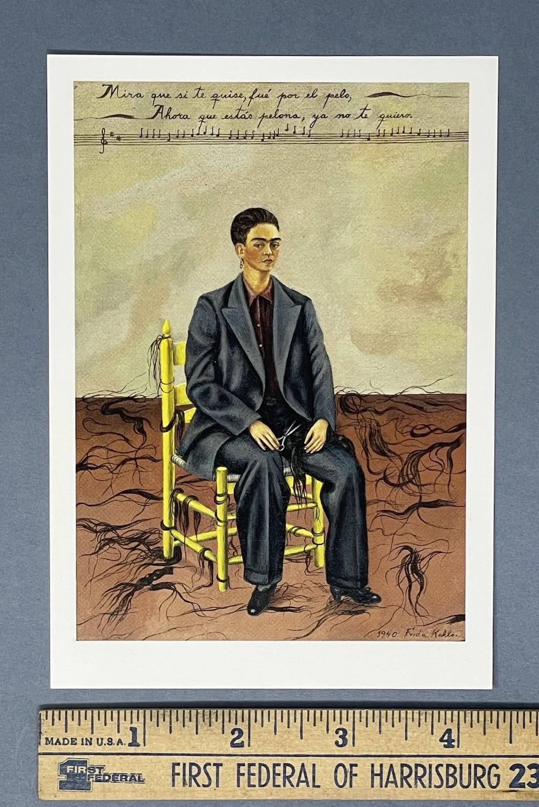 Frida Kahlo Art Postcard MOMA 2024 – Self Portrait With Cropped Hair