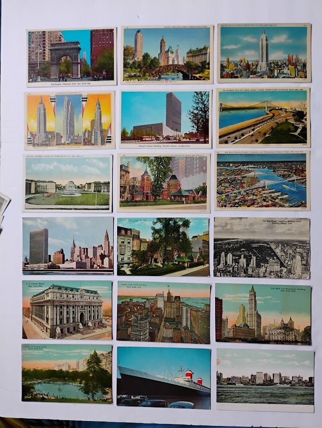 Vintage Lot of 120 New York City NYC Postcards