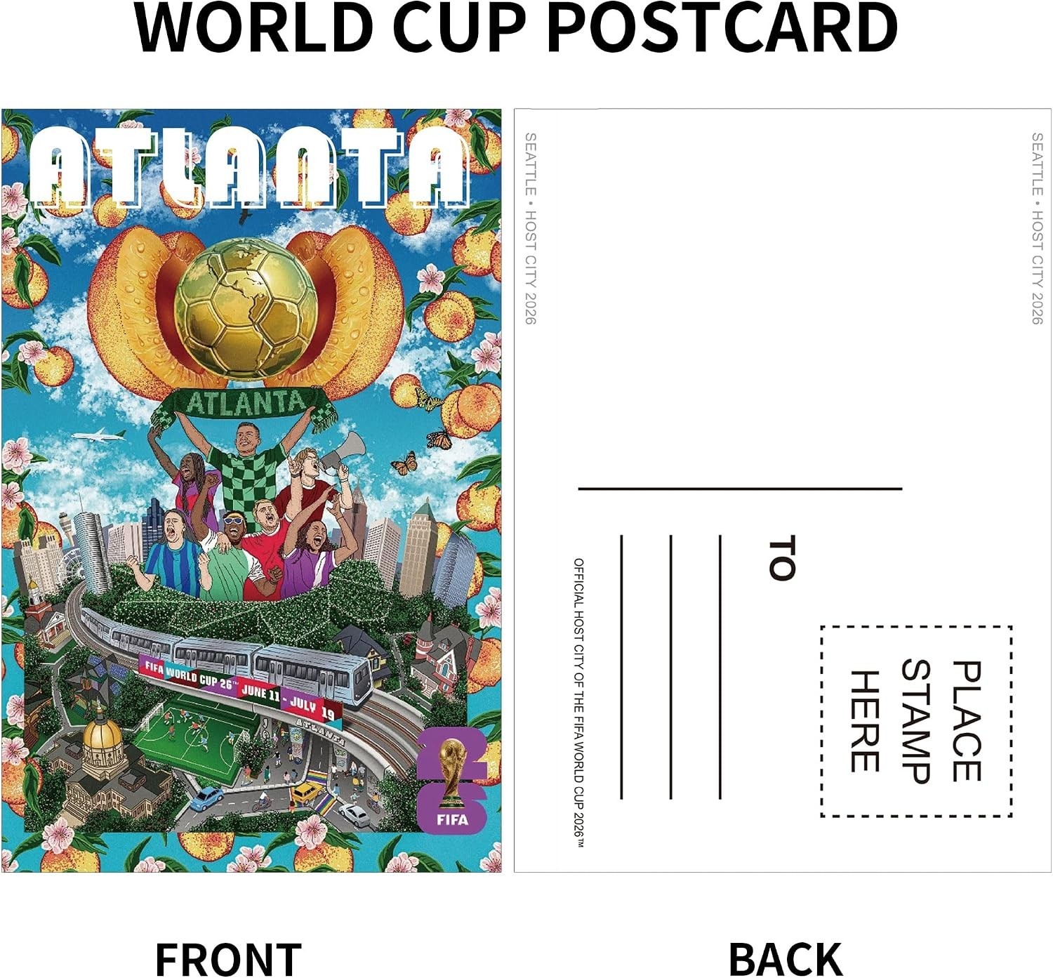 Durable 32-Count 2026 World Cup Postcards – Perfect for Scrapbooking