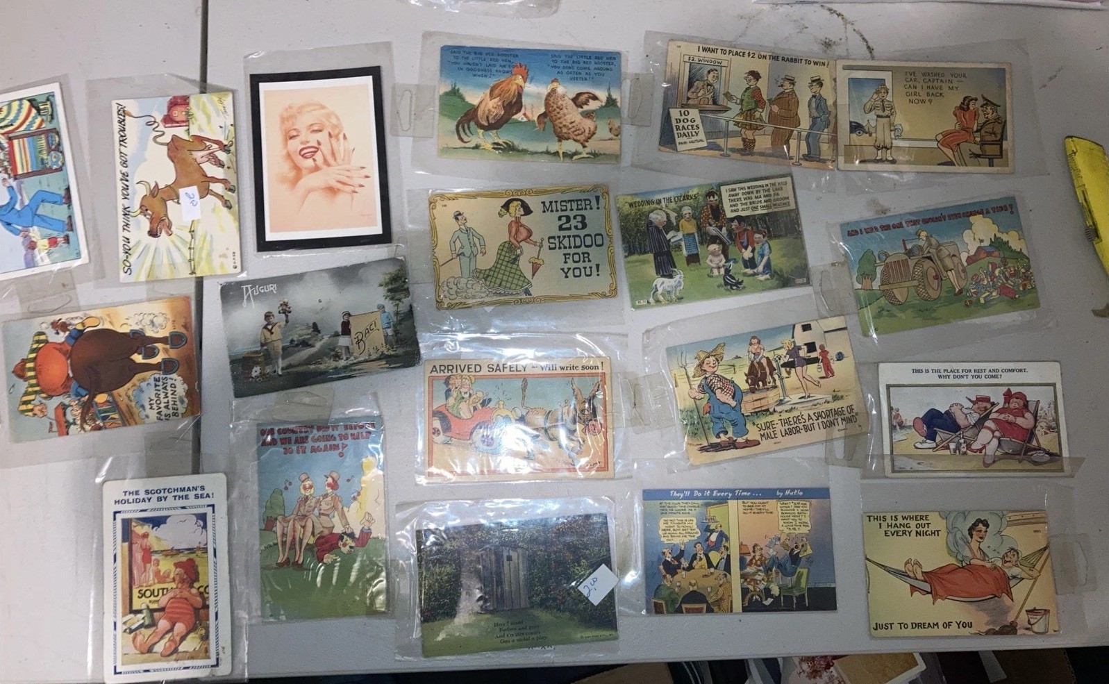 Antique Vintage Postcards LOT 1915-1946 WW2 Era Stamped Dated Sleeved DETAILS