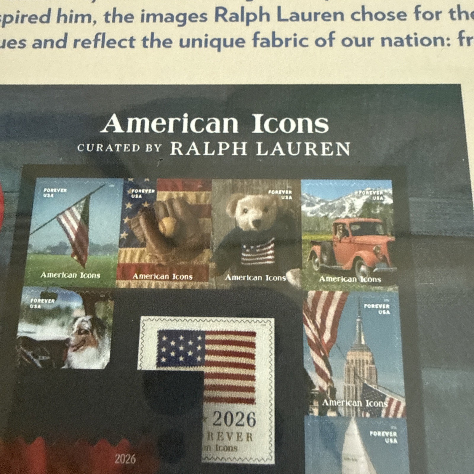POLO RALPH LAUREN USA American Icons Oversized Postcards Set 1776 ⭐️ 2026