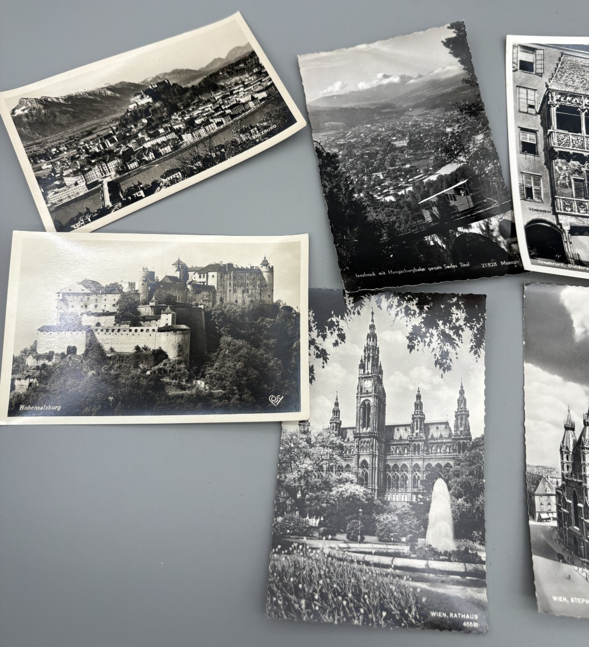 Lot of 9 Vintage Austria Postcards Various Photographs Black & White