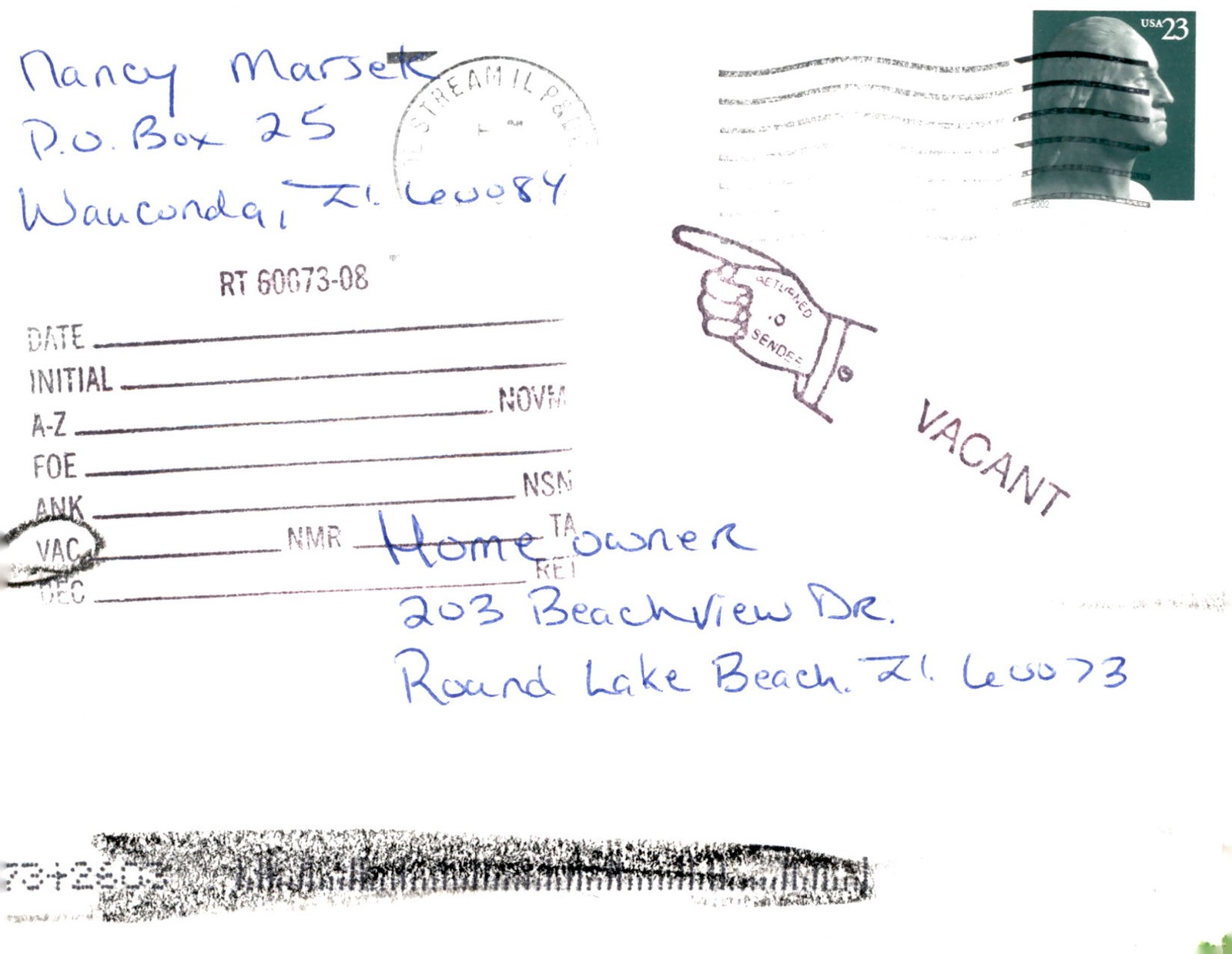 Nancy Marset, Real Estate Buyer, 2002 Postcard