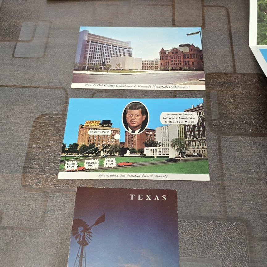 Vintage Texas Dallas JFK Postcard Lot Souvenir Folders Dealey Plaza Alamo Unused