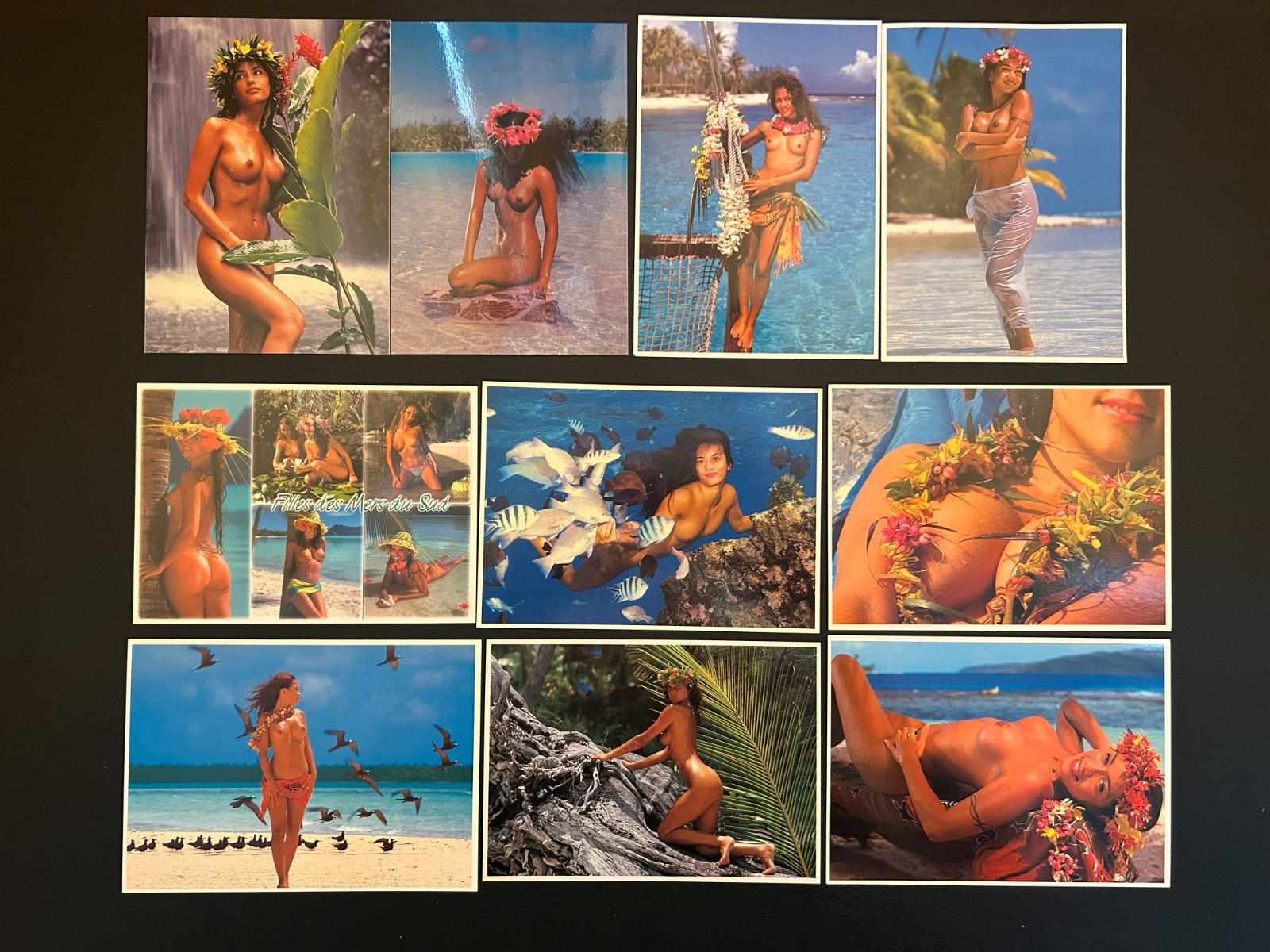 Vintage Postcards From Tahiti Islands NATIVE WOMAN Lot of 10 (#19)