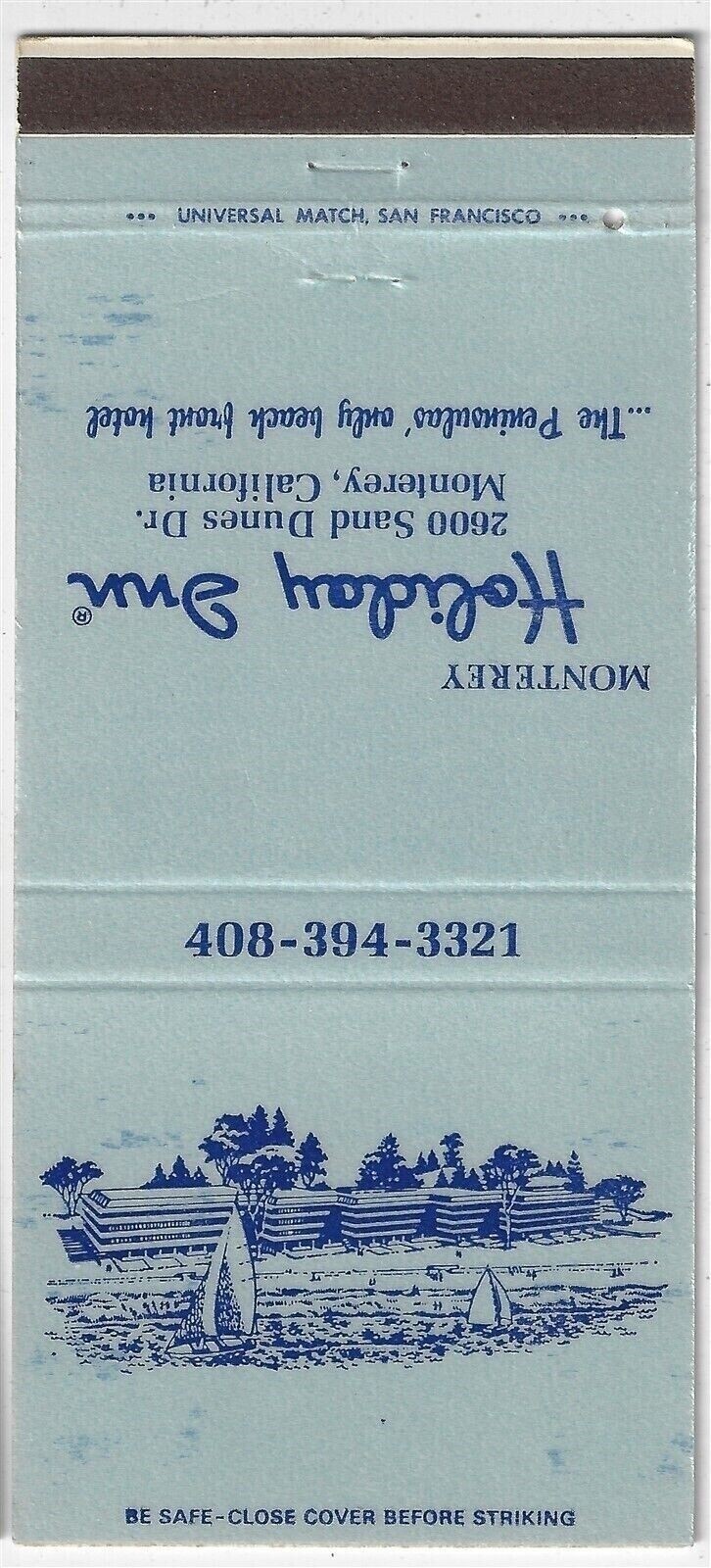 Vintage Matchbook Cover Holiday Inn Monterey Calif. Carmel Santa Cruz Concord