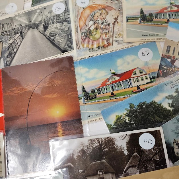 32 Vintage Postcard Lot Linen Real Photo Paper In Sleeves Most Early 1900s-1960s