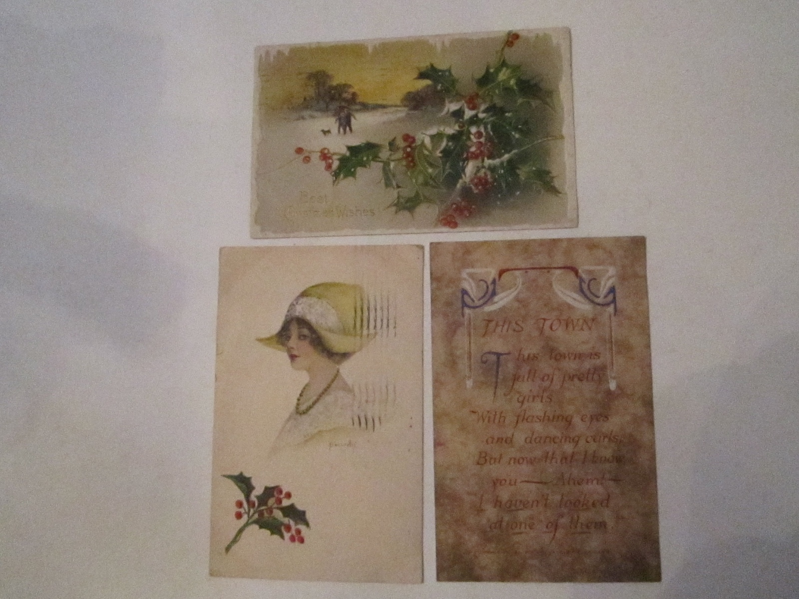 20 VINTAGE POSTCARDS – VARIOUS ARTISTS – PRE 1911 – COLLECTIBLE – LOT H TUB ABC