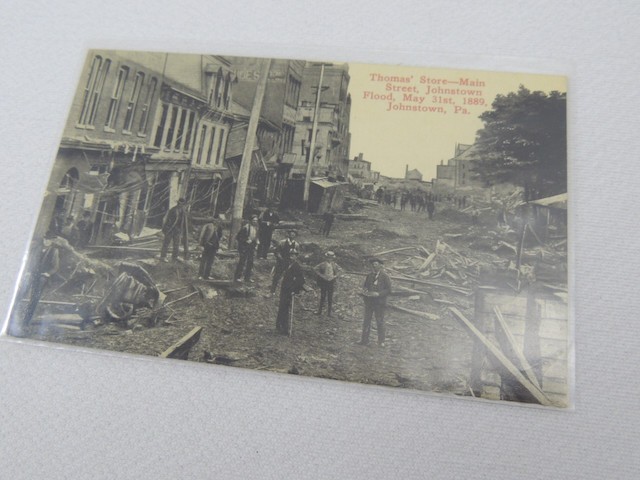 8 Vintage Antique 1889 Johnstown Flood Postcard Photographs w/ Sleeves