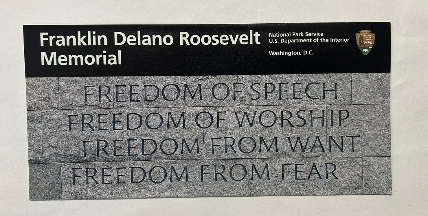 Franklin Delano Roosevelt Memorial National Park Unigrid Brochure Washington DC