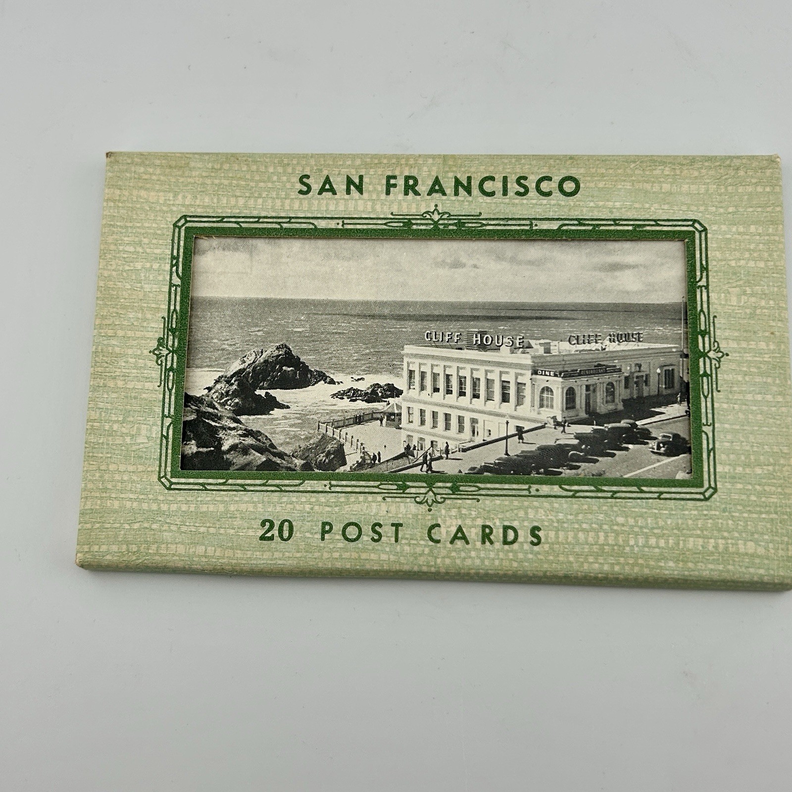 San Francisco Photo Postcards 1940s Cliff House Sleeve 12/20 Unused VTG