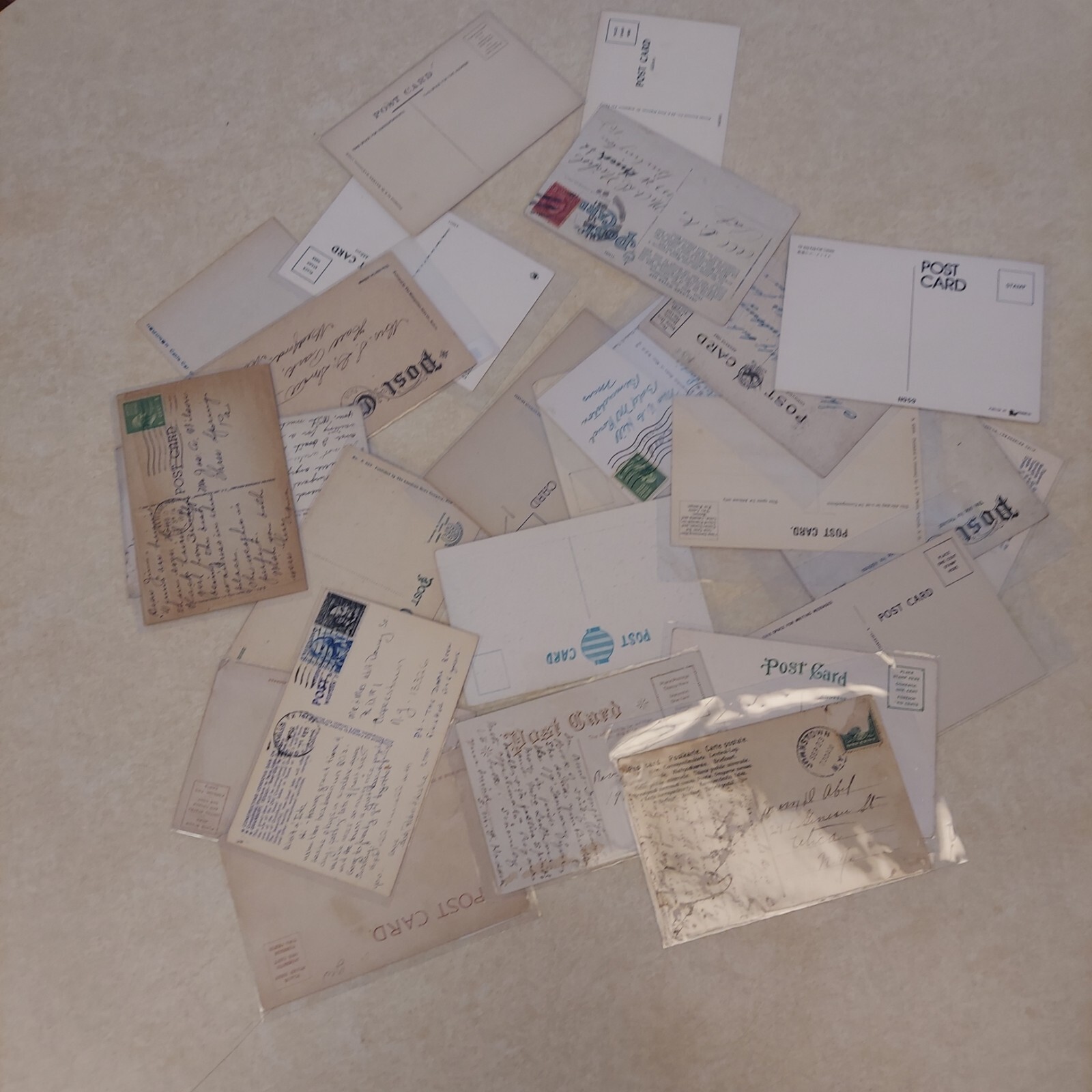 Post Cards, Antique Vintage 100 All In Sleeve Protector Mailed With Postage And