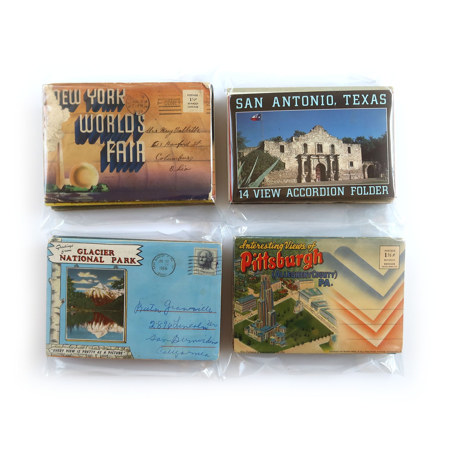 12 Vintage Souvenir Folders Lot – Postcard & Picture Books – Scenic Travel Views