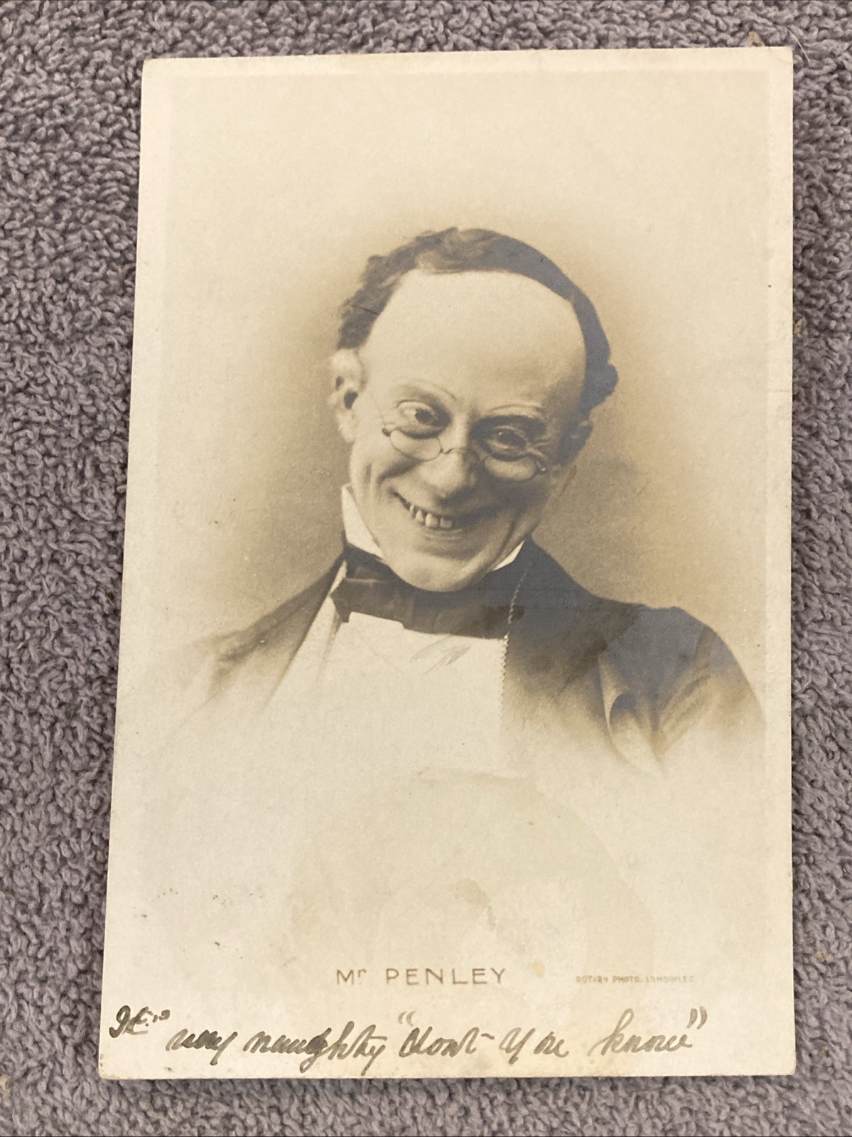RPPC c1905 Creepy Mr Penley Postcard