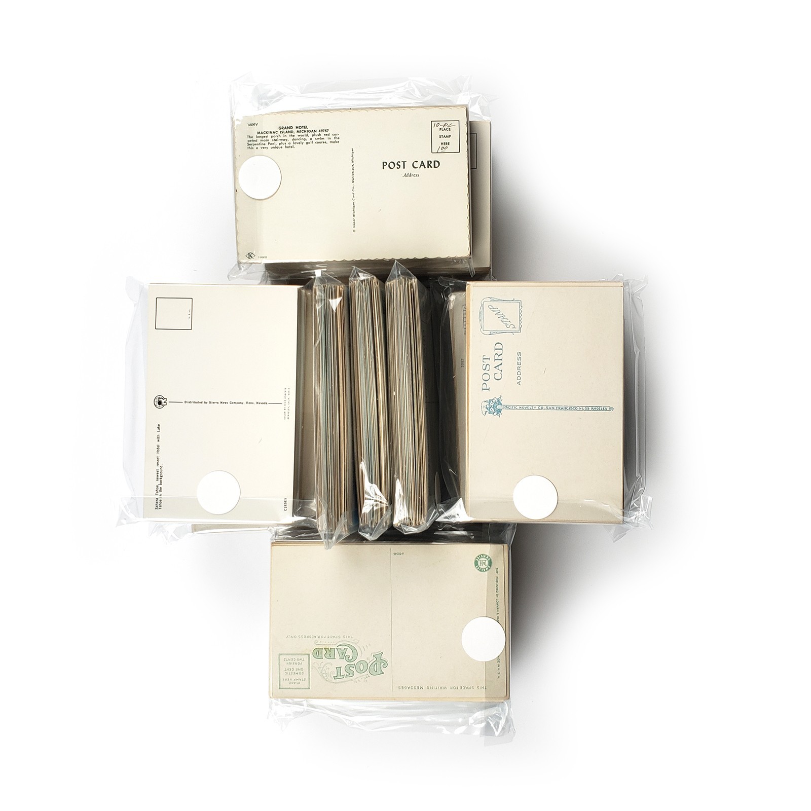 60 Unused Vintage Postcards Lot – Unposted Random Blank Midcentury Travel Views