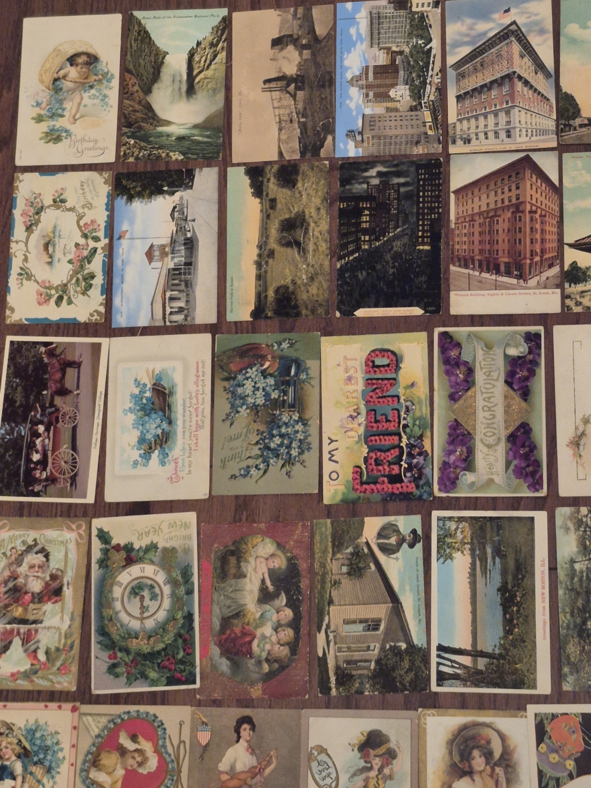 Vintage Postcard Lot Christmas, Easter, Santa’s, Patriotic, Valentine’s day