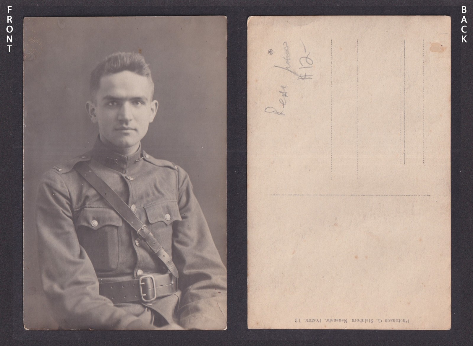 UNITED STATES, RPPC Postcard, The soldier