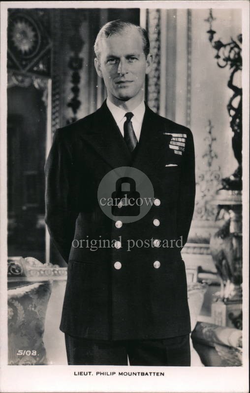 Lieut. Philip Mountbatten Original Vintage Real Photo Postcard RPPC