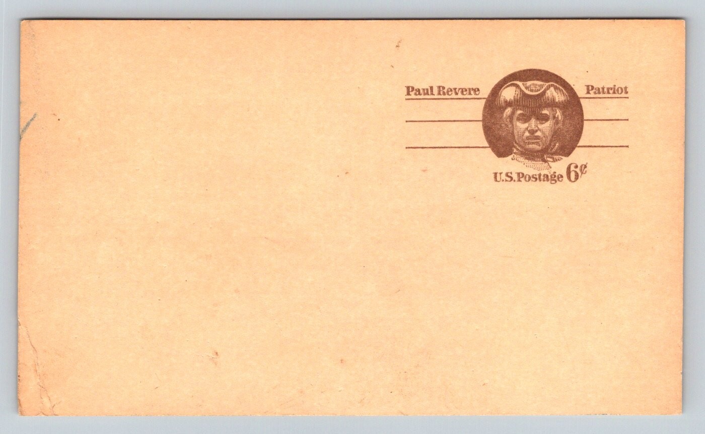 Wanted Antiques Estate Buyer Meriden CT Postcard Paul Revere 6c Stamp Unused